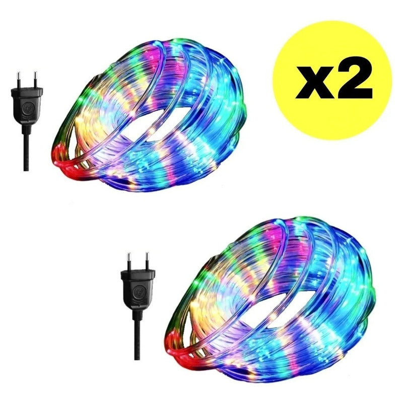 Pack X2 Manguera Luces Led De Navidad 10 Metros Decorativa - Chamos Store