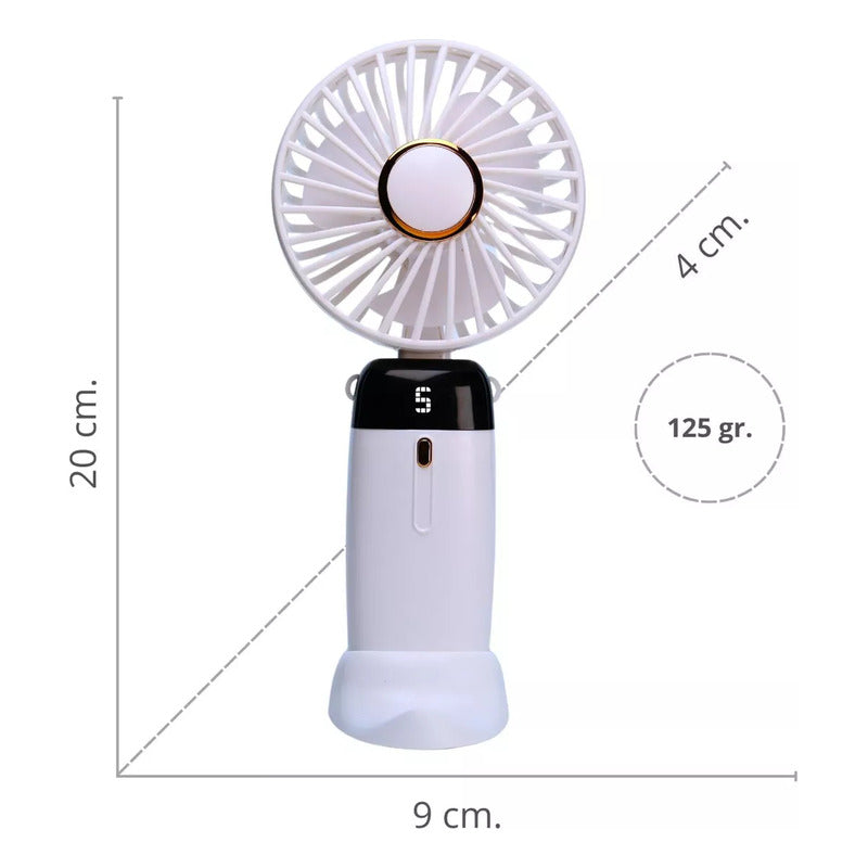 Ventilador Personal Portátil Usb Recargable 5 Velocidades - Chamos Store