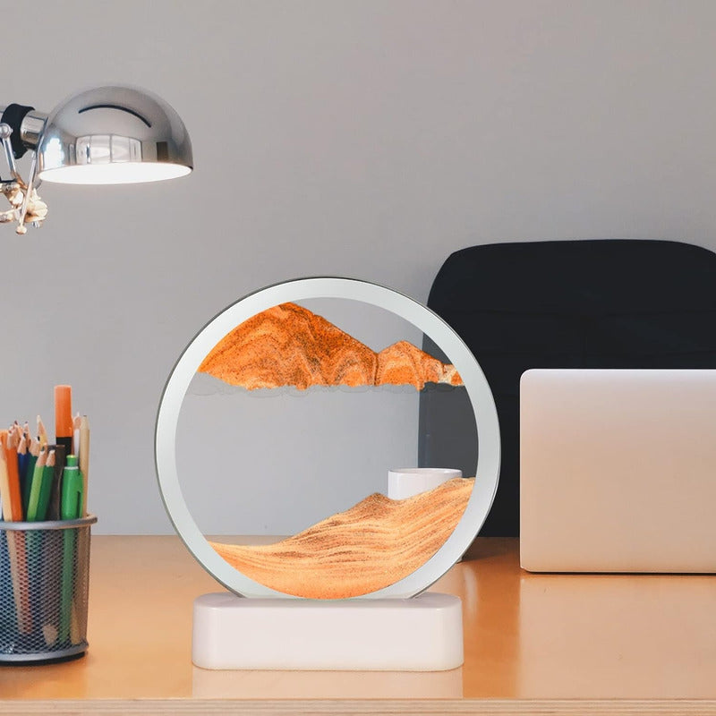 Arte De Arena En Movimiento Decoración Con Luz Lampara Mesa - Chamos Store