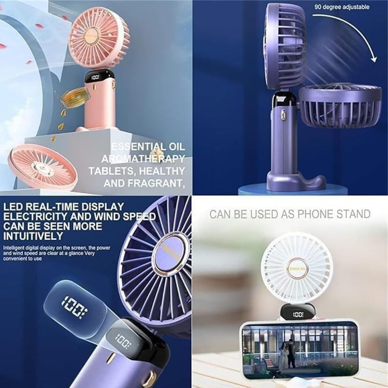Ventilador Personal Portátil Usb Recargable 5 Velocidades - Chamos Store
