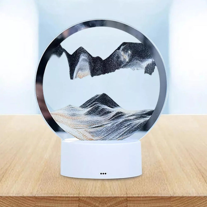 Arte De Arena En Movimiento Decoración Con Luz Lampara Mesa - Chamos Store