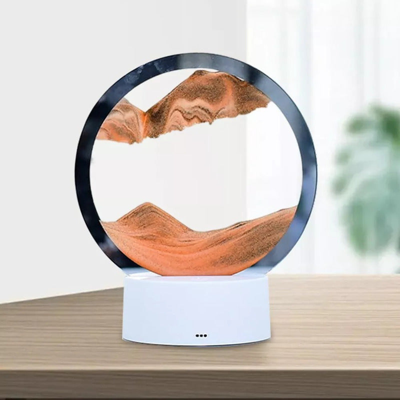 Arte De Arena En Movimiento Decoración Con Luz Lampara Mesa - Chamos Store