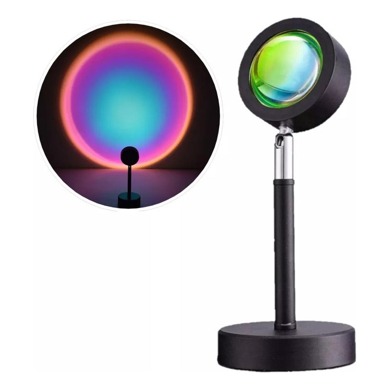 Lampara Sunset Sun Rainbow Proyección Puesta De Sol Usb - Chamos Store