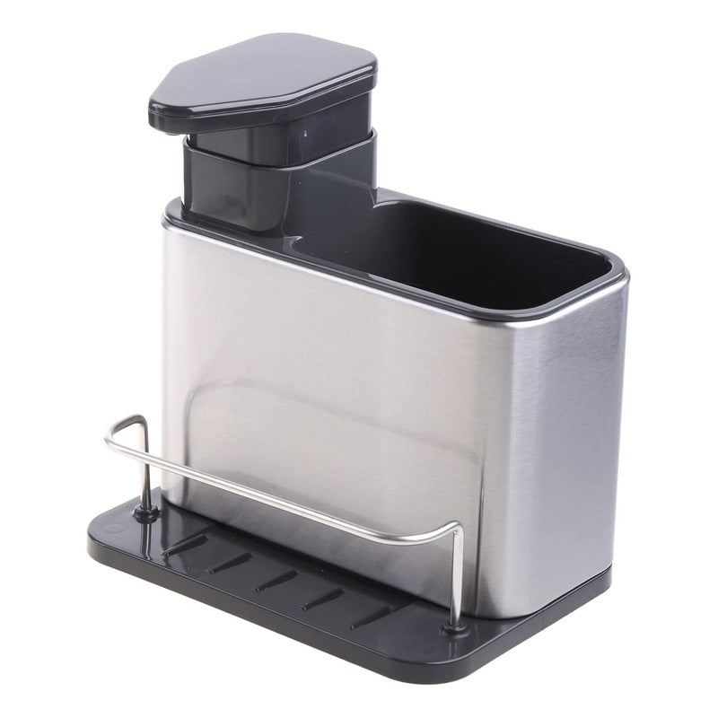 Dispensador De Jabón Soporte Esponja Escurridor Acero - Chamos Store