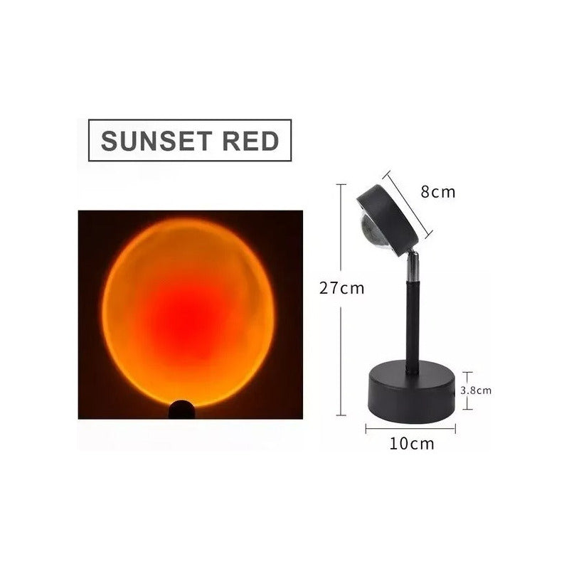 Lampara Sunset Sun Rainbow Proyección Puesta De Sol Usb - Chamos Store