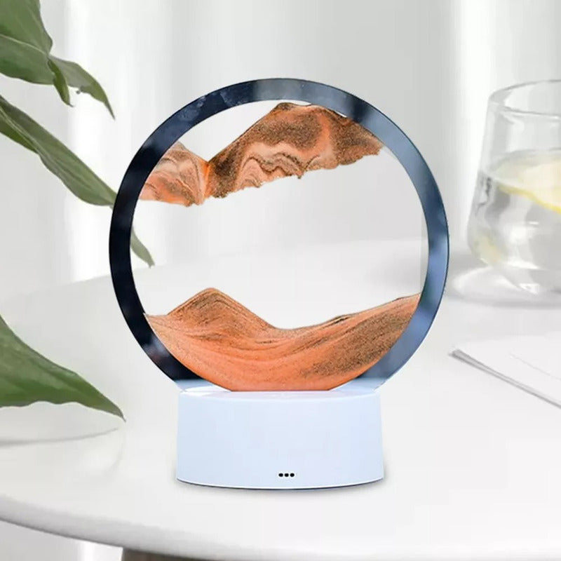 Arte De Arena En Movimiento Decoración Con Luz Lampara Mesa - Chamos Store