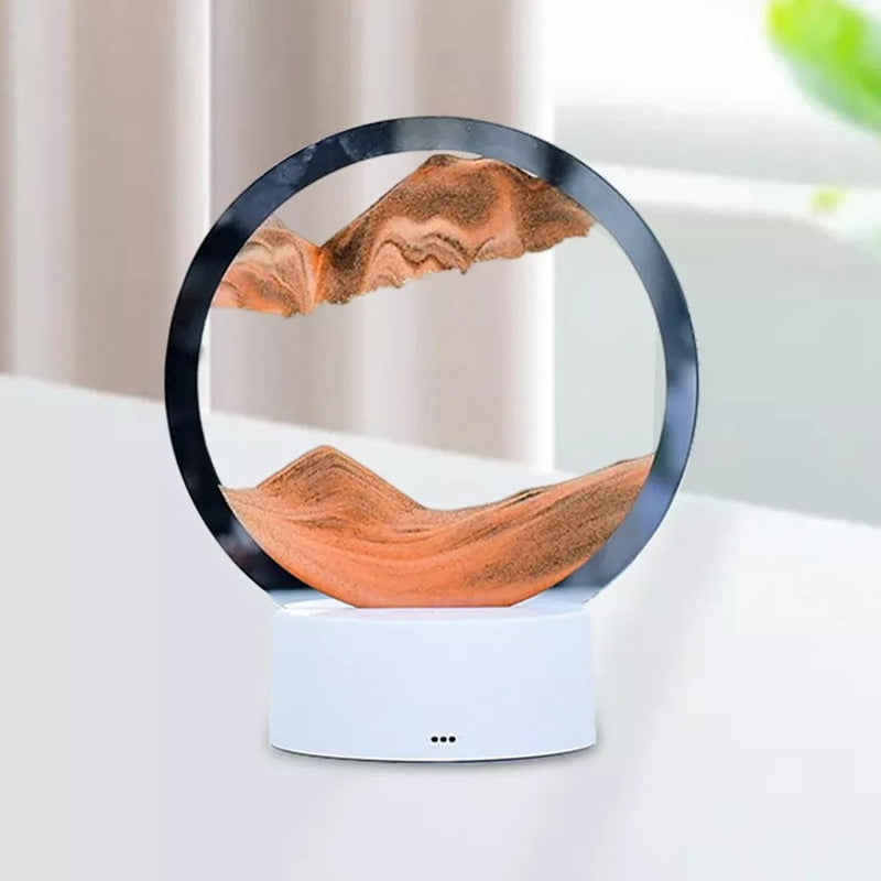 Arte De Arena En Movimiento Decoración Con Luz Lampara Mesa - Chamos Store