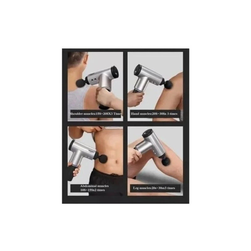 Masajeador Profesional Pistola Masaje Fascial Gun Recargable - Chamos Store