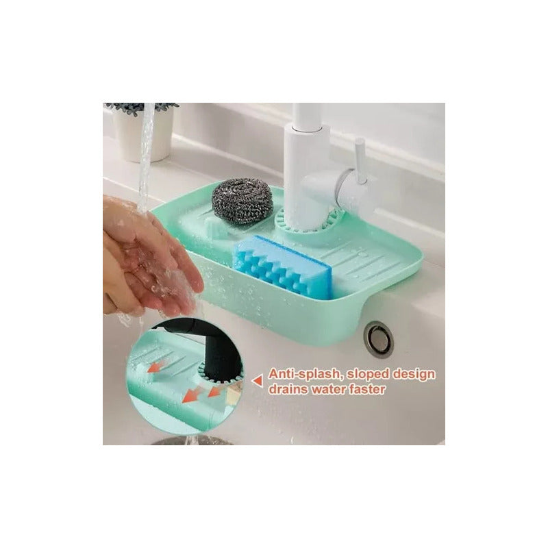 Organizador Escurridor Multiusos Esponja Soporte Utensilios. - Chamos Store