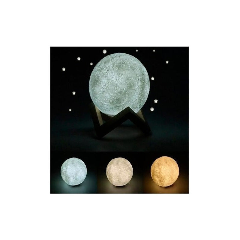Lámpara Luna 3d Táctil Led 16 Colores Usb - Chamos Store