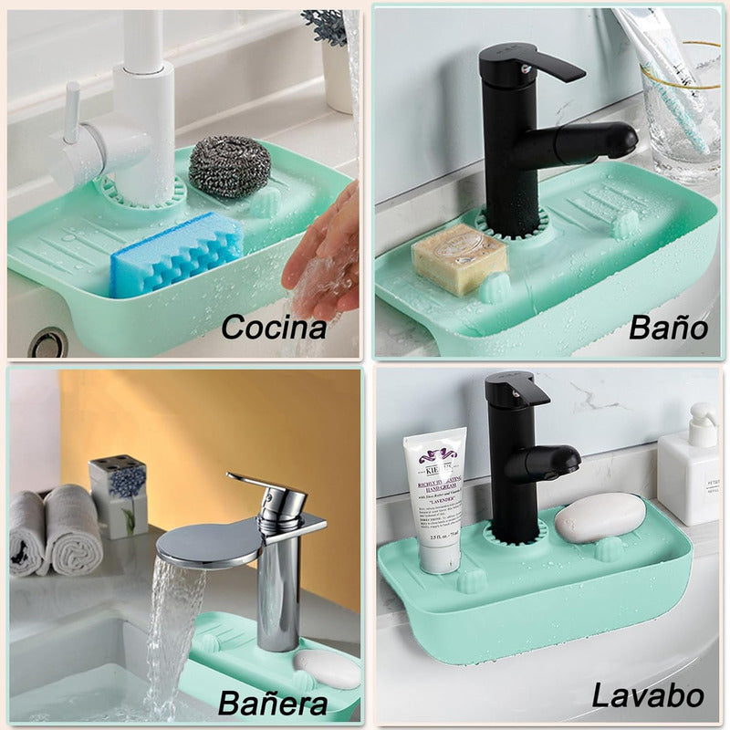 Organizador Escurridor Multiusos Esponja Soporte Utensilios. - Chamos Store