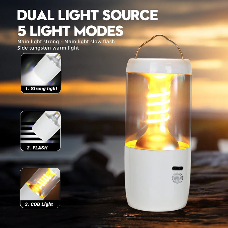 Lampara De Emergencia Lampara Luz Calida Linterna Luz Fria - Chamos Store