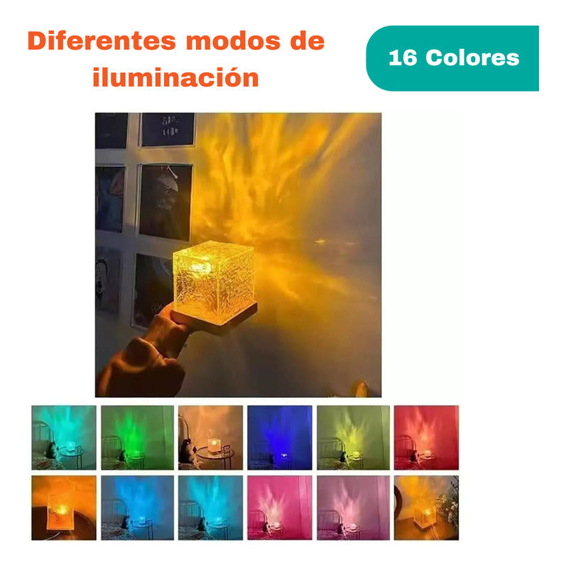 Lampara Aurora Boreal Lampara De Agua Celestial 16 Colores - Chamos Store