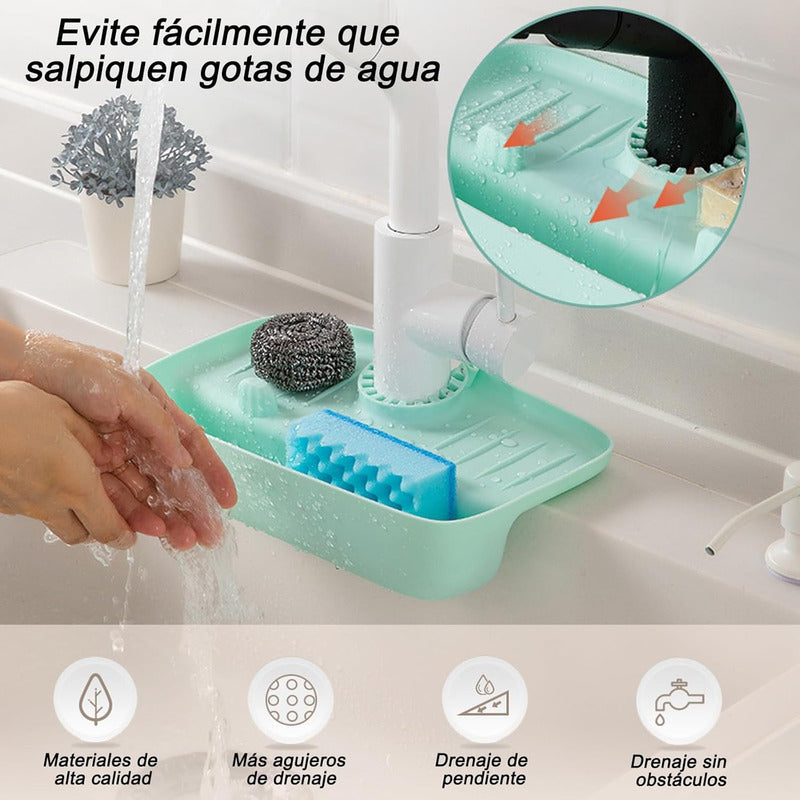 Organizador Escurridor Multiusos Esponja Soporte Utensilios. - Chamos Store