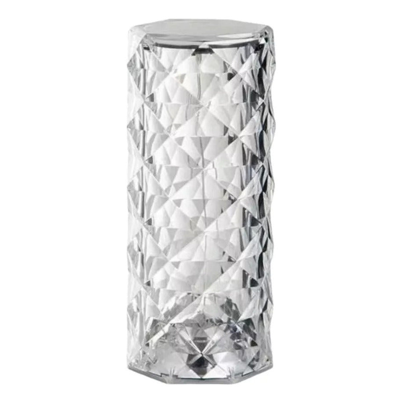 Lampara De Cristal Figura Rosa Touch Mesa Noche Recargable - Chamos Store