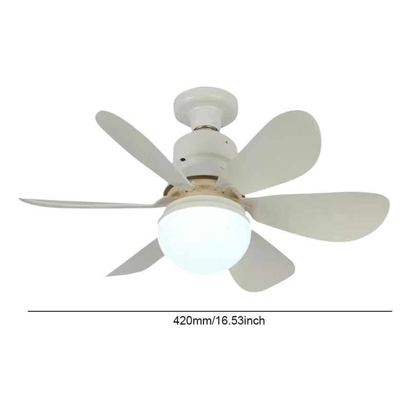 Ventilador De Techo Con Luz Led E27 Silencioso Control - Chamos Store
