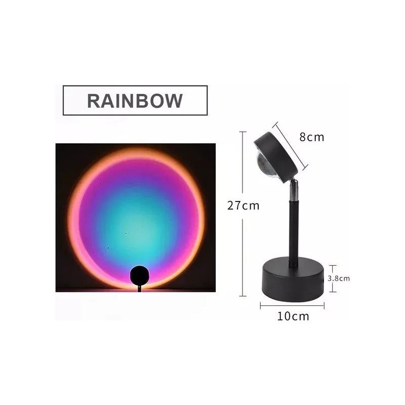 Lampara Sunset Sun Rainbow Proyección Puesta De Sol Usb - Chamos Store