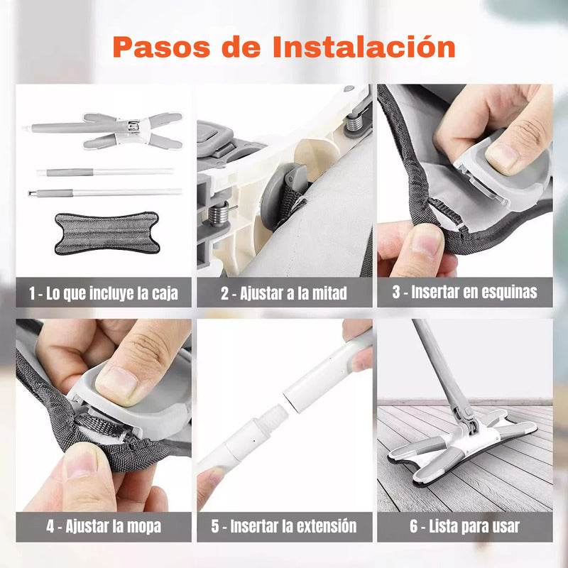 Mopa Trapero Limpiador Giratorio Para Pisos Aseo Exprimir - Chamos Store