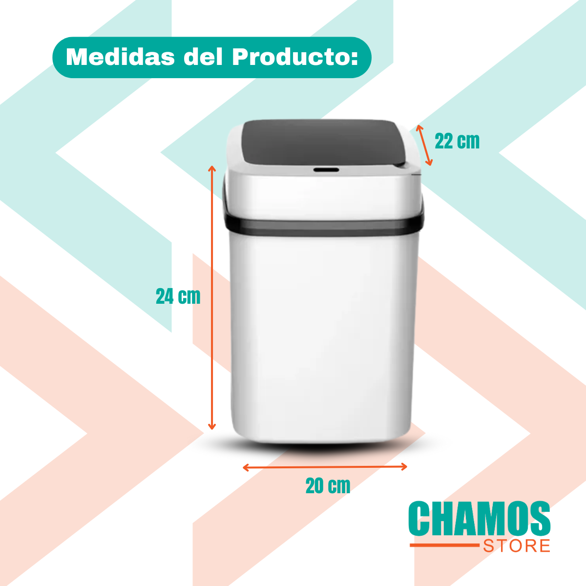 Bote Basura Inteligente Con Sensor Papelera Automática - Chamos Store