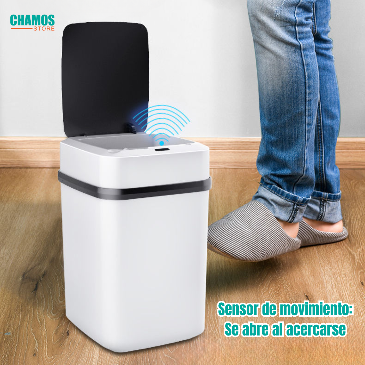 Bote Basura Inteligente Con Sensor Papelera Automática - Chamos Store