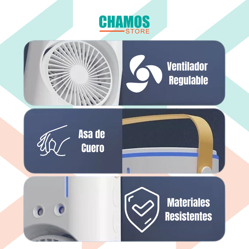Doble Ventilador De Aire Frío Humidificador Para Escritorio - Chamos Store