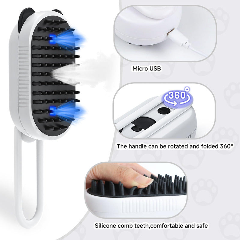 Cepillo De Vapor Para Mascota 4 En 1 Luz Uv Limpieza De Pelo - Chamos Store