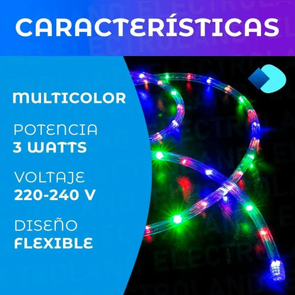Manguera Luces Led De Navidad Led 10 Metros Luz Decorativa - Chamos Store