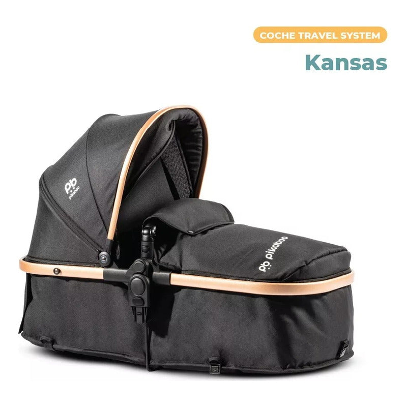 Coche Cuna Travel System Plegable Pikaboo Kansas Negro - Chamos Store