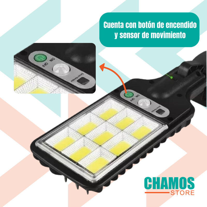 Pack 4 Focos Led Exterior Con Sensor Reflector Solar - Chamos Store