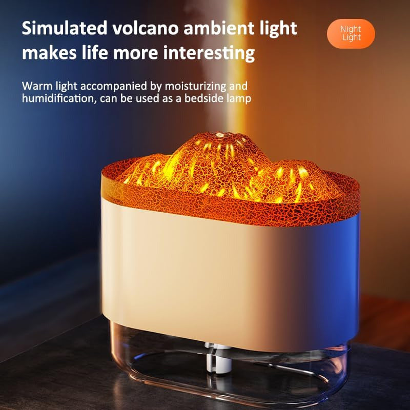 Difusor Aromaterapia Volcán Humidificador Luz 300 Ml - Chamos Store