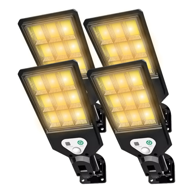 Pack 4 Focos Led Exterior Con Sensor Reflector Solar - Chamos Store