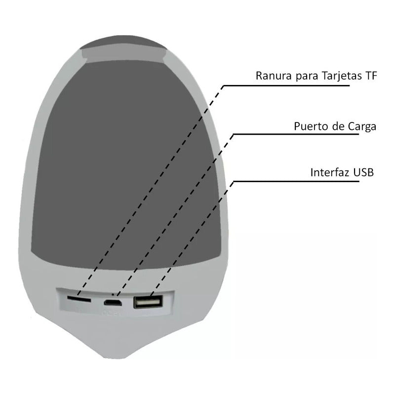 Espanta Cuco Lampara Parlante Bluetooth Luz Nocturna Bebe - Chamos Store