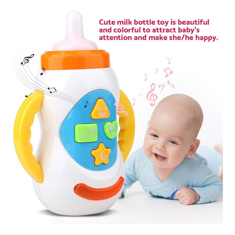 Mamadera Juguete Sensorial Aprendizaje Bebé Musical Luces - Chamos Store