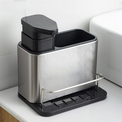 Dispensador De Jabón Soporte Esponja Escurridor Acero - Chamos Store