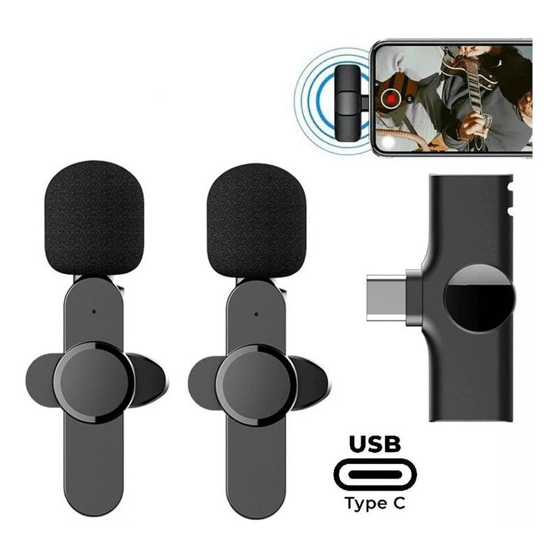 Sistema De Micrófono De Doble Solapa 360 Smartphone Usb-c - Chamos Store