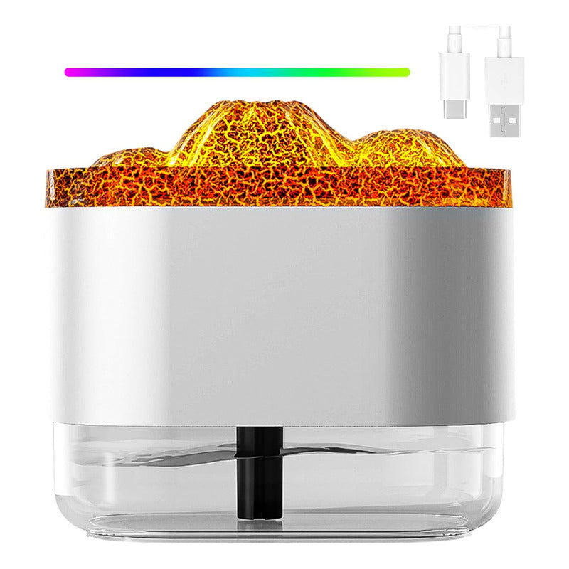 Difusor Aromaterapia Volcán Humidificador Luz 300 Ml - Chamos Store