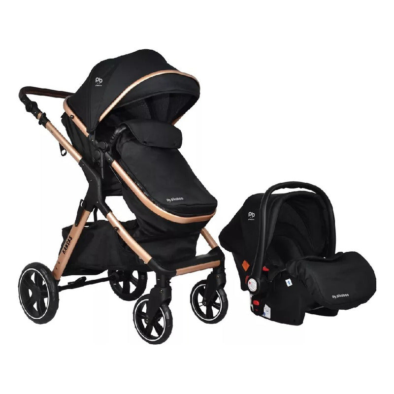 Coche Cuna Travel System Plegable Pikaboo Kansas Negro - Chamos Store