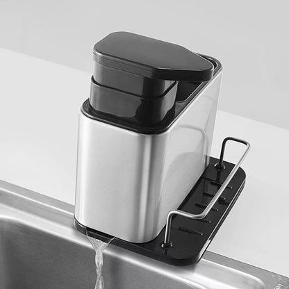 Dispensador De Jabón Soporte Esponja Escurridor Acero - Chamos Store