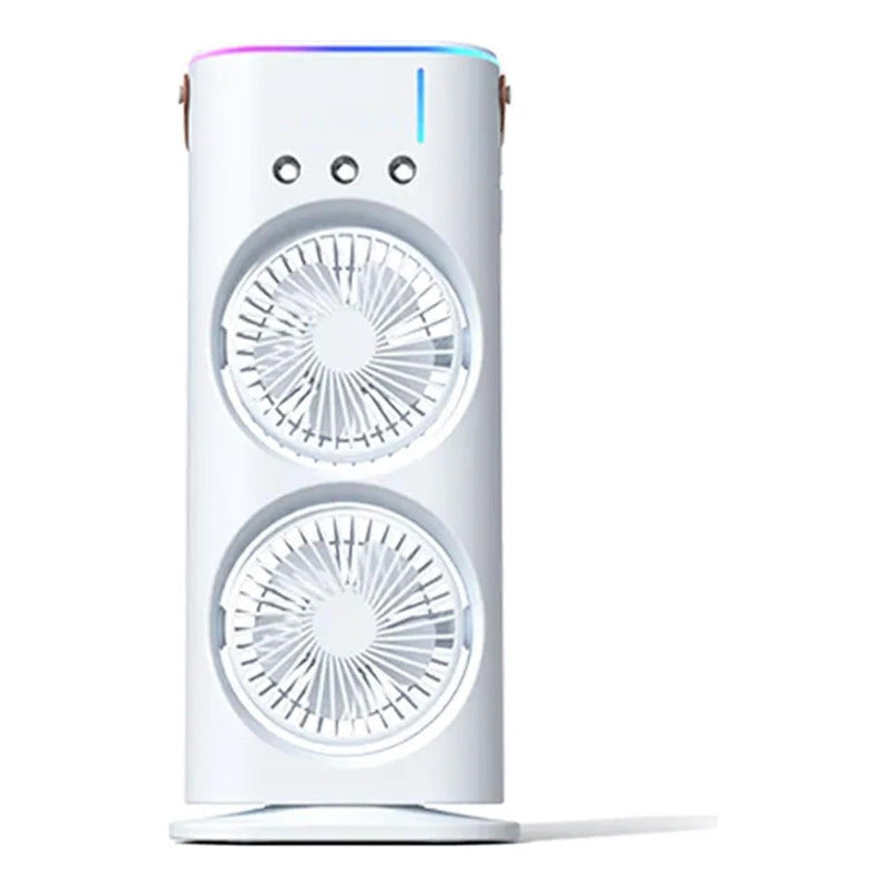 Doble Ventilador De Aire Frío Humidificador Para Escritorio - Chamos Store