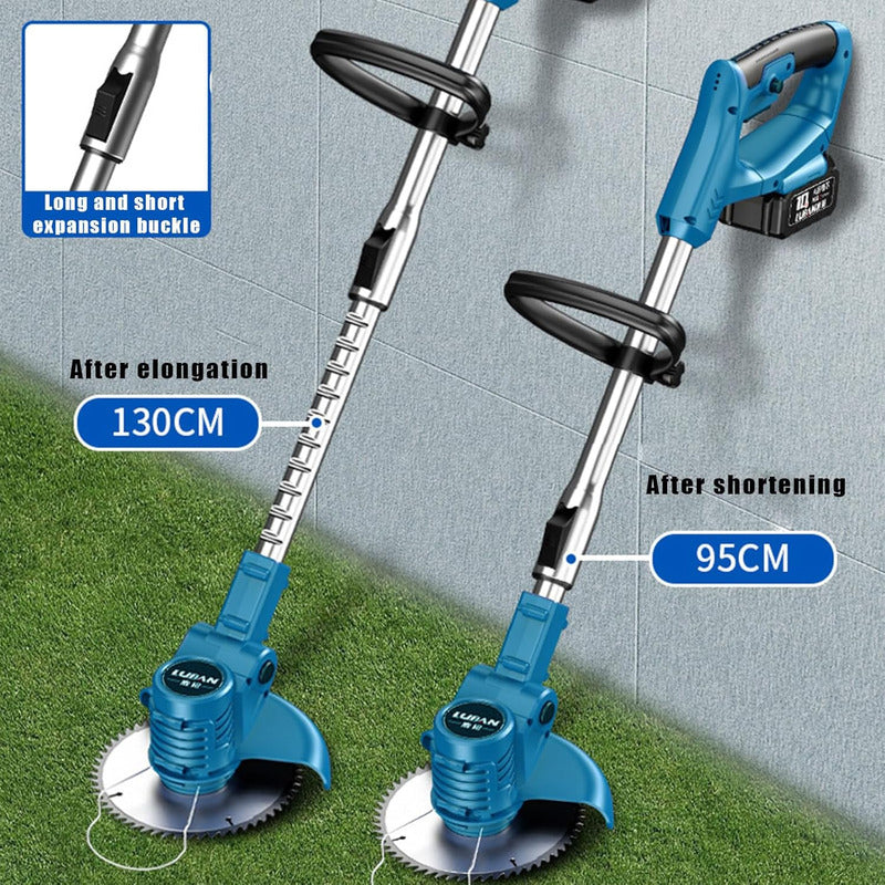 Cortadora De Césped Pasto Inalámbrica 2 Baterías Accesorios - Chamos Store