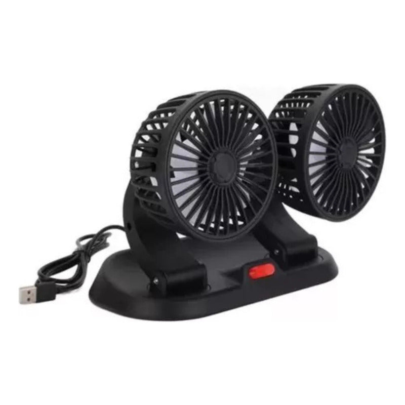 Ventilador Para Auto Usb Doble Cabezal Giratorio 360 Grados - Chamos Store