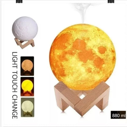 Humidificador Purificador Aire Lampara Luna 3d - Chamos Store