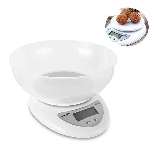 Balanza Digital Pesa Cocina + Bowl Medidor Repostería 5kg - Chamos Store