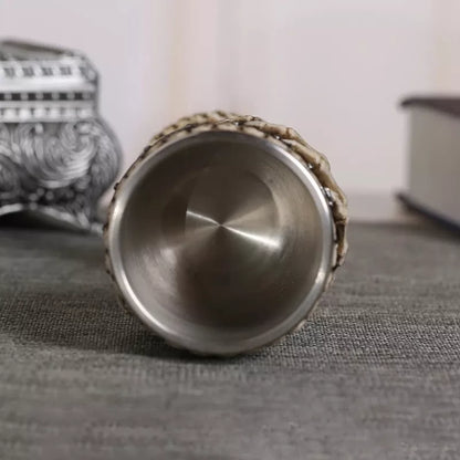 Copa Gótica Para Vino Vaso De Diseño De Mano De Esqueleto - Chamos Store