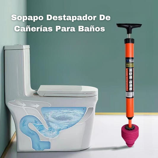 Sopapo Destapador Cañerías Para Baños Alta Presión Drenaje
